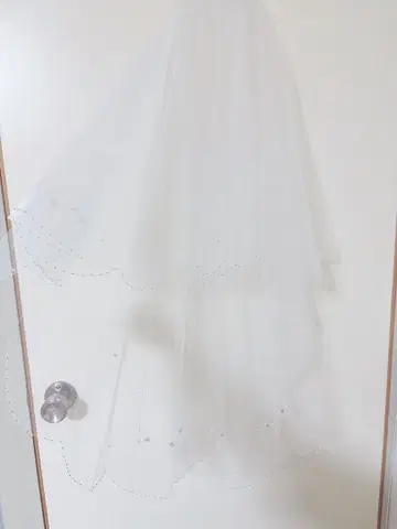 비즈 웨딩 숏 베일