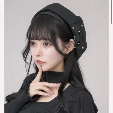 비쥬 리본 베레모