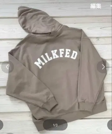 MILKFED. 베이지 후드티 ONE SIZE