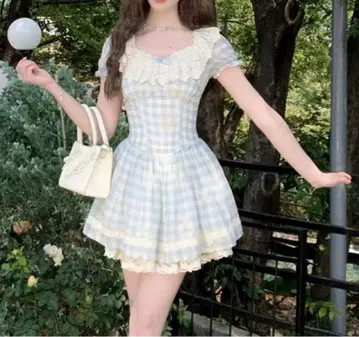 프렌치 레이스 원피스 여성용