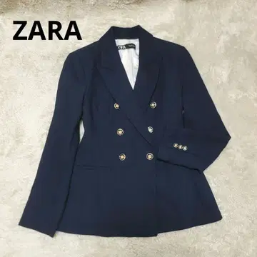 컨디션 최상 ZARA 자라 더블 브레스트 자켓 네이비 골드 버튼 완판템