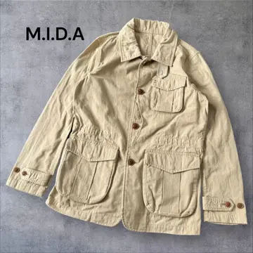 미사용에 가까운 MIDA 헌팅 자켓 베이지 미다