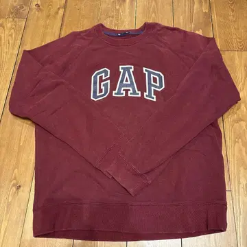 GAP 버건디 로고 맨투맨