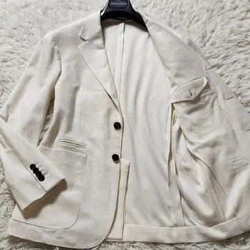 컨디션 최상 최근 모델 dunhill 테일러드 자켓 캐시미어 실크 화이트