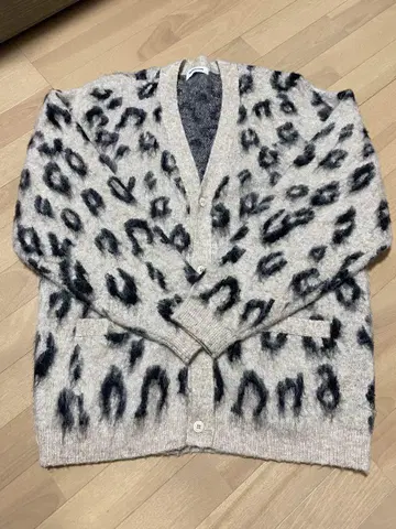 monkey time 레오파드 모헤어 가디건 size XL