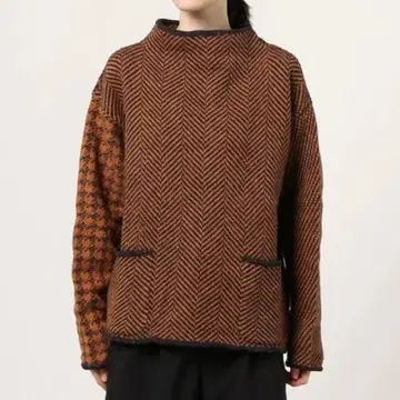 45R 울 방의 908 마 T셔츠 코튼 트위드 니트 헤링본 2