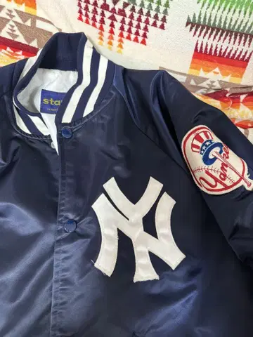 New York Yankees 스타디움 자켓 네이비