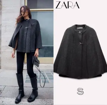 새상품 ZARA 니트 케이프 코트 S