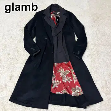 택 포함 glamb  더블 체스터 코트 플로리아 텍스타일