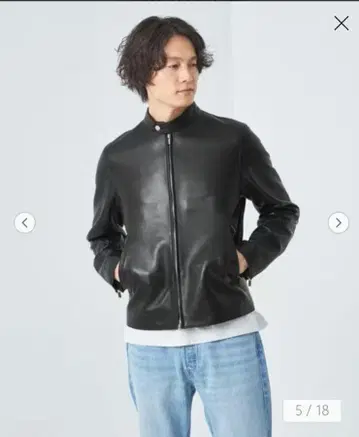 블랙 가죽 자켓