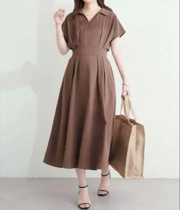 natural couture 시원한 스키퍼 카라 고급 원피스
