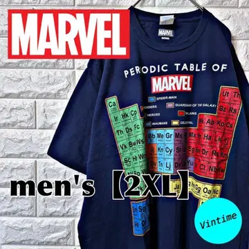 AJ31 [MARVEL] 프린트T셔츠 [남성용 2XL] 네이비