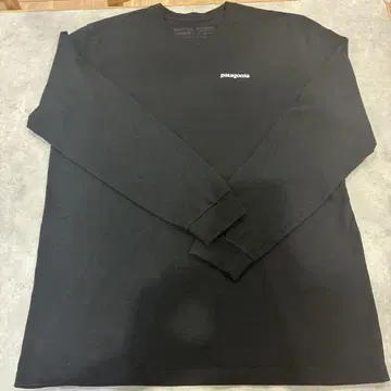 patagonia 블랙 긴팔 셔츠 로고