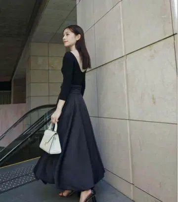 laubeblanc 웨이스트 드레이프 벌룬 스커트 S