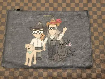 D&G 패밀리 가죽 클러치백