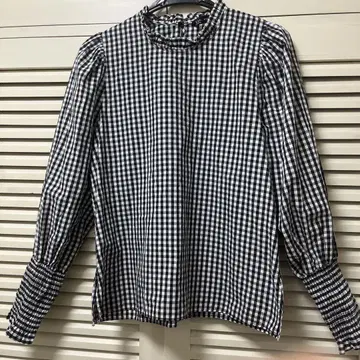 ZARA WOMAN 깅엄 체크 긴팔 셔츠