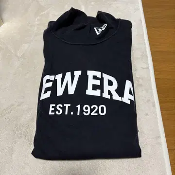 NEW ERA 블랙 긴팔 트레이닝복 골프웨어 모크넥