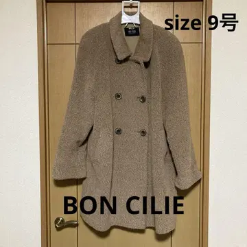 BON CILIN 울 혼방 베이지 더블 브레스트 코트 9호