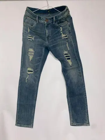 Lee 데미지 데님 청바지 31 블루