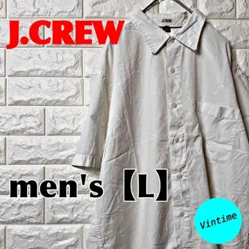 AI32 [ J.CREW ] 반팔 버튼 셔츠 [ 남성용 L ] 화이트