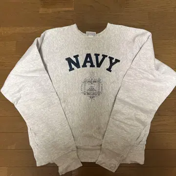 90s USA제 US NAVY 해군 토관학교 리버스 위브 맨투맨