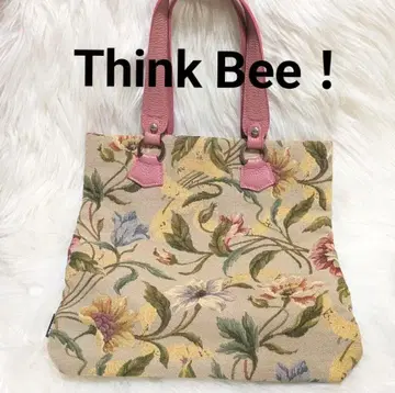Think Bee! 싱크비! 토트백 꽃무늬 핑크 핸들