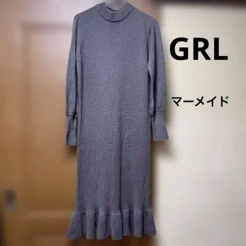 GRL 긴팔 니트 원피스 라벤더