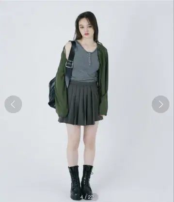 플리츠 미니 치마바지 tina joun