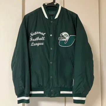 GU x NFL 뉴욕 제츠 바시티 자켓 그린