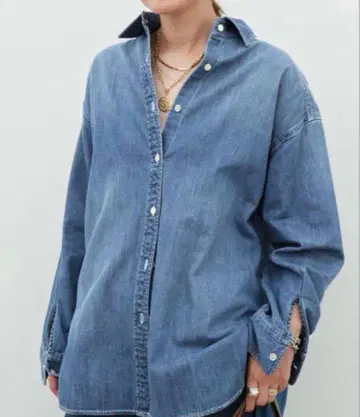 미사용 새상품 Deuxieme Classe 별주 Lee 데님 셔츠