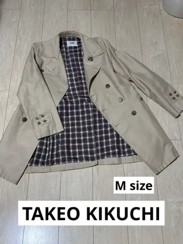 TAKEO KIKUCHI 다케오 키쿠치 하프 코트 베이지 M