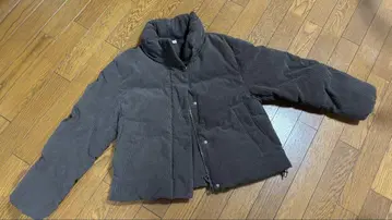 GU 다크 브라운 코듀로이 다운 자켓