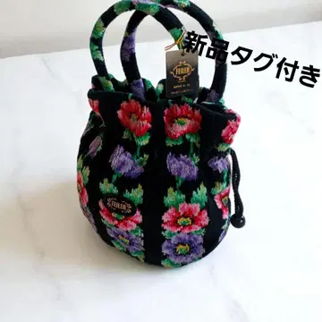 택 포함 새상품 FEILER 플라워 무늬 핸드백 복조리