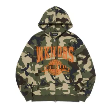 한국 아이돌 착용 집업 후드티 카모플라쥬