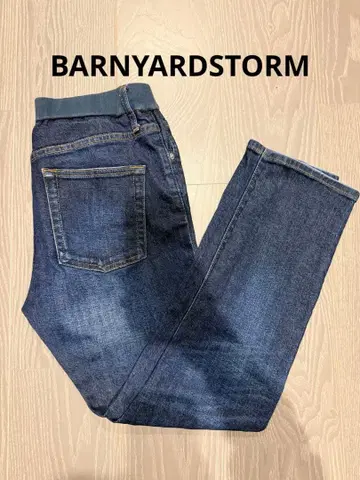 BARNYARDSTORM 허리밴딩 다크 블루 데님 팬츠