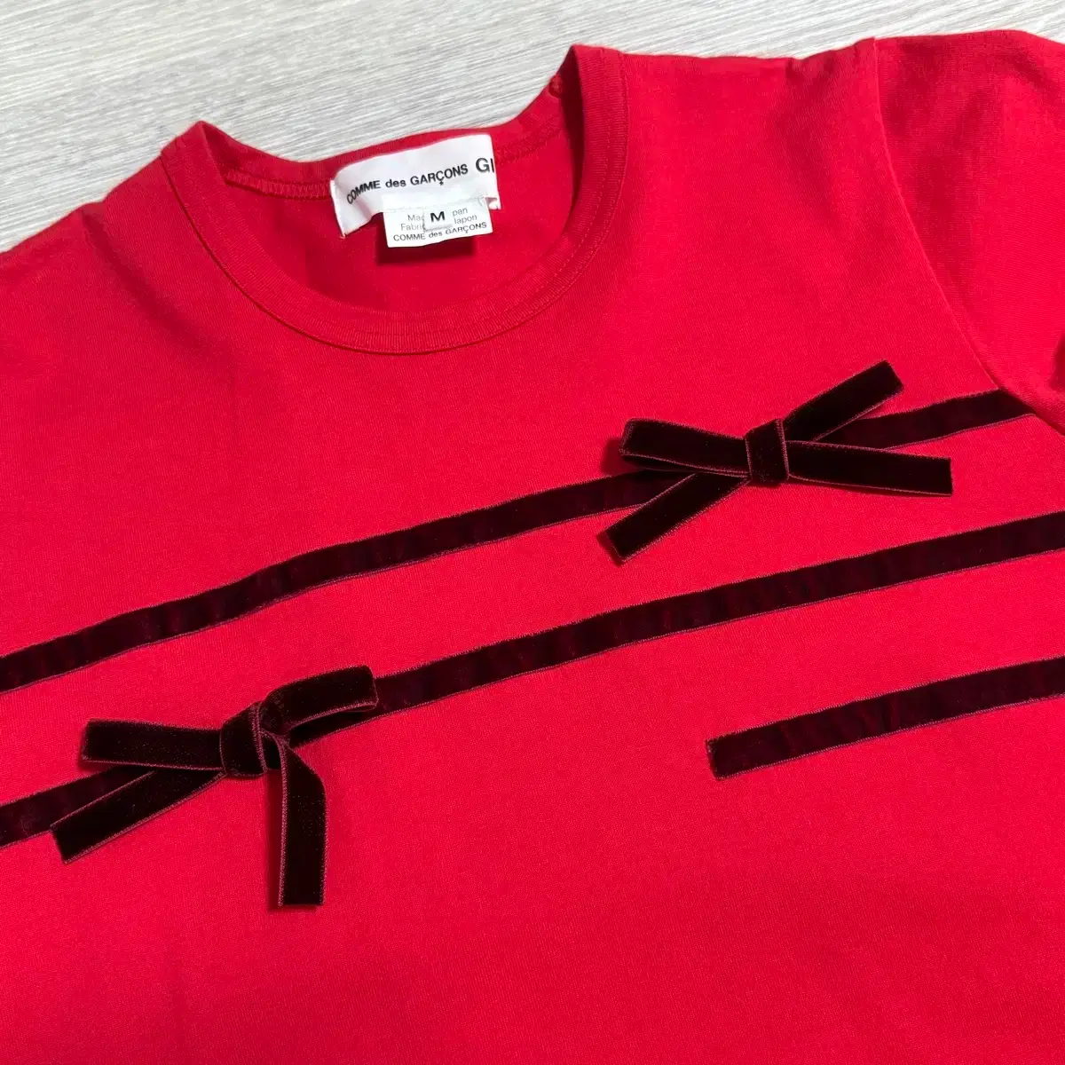 Comme des Garçons Girl Ribbon Short-Sleeve T-shirt