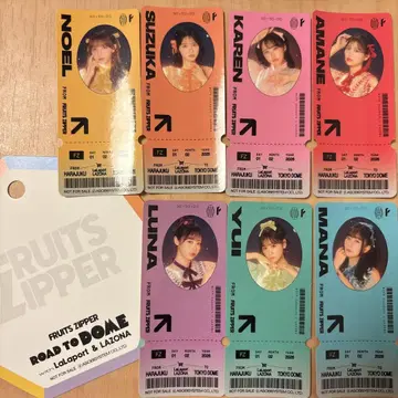 FRUITS ZIPPER 티켓풍 스티커