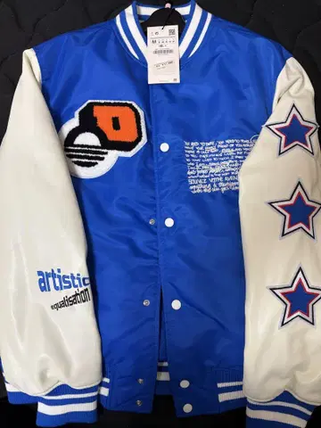 ZARA 음악 테마 바시티 자켓 M 사이즈