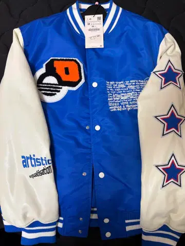 ZARA 음악 테마 바시티 자켓 M 사이즈