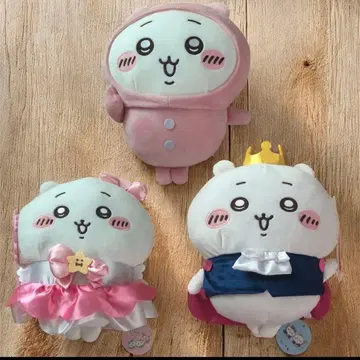 치이카와 (먼작귀) BIG 봉제 인형 3종 세트 생일 파자마 마법