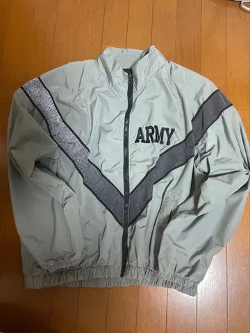 ARMY 로고 그레이 밀리터리 나일론 자켓