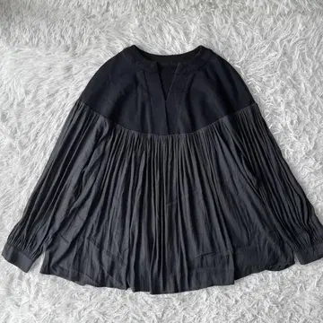 Vin  야마다야 개더 블라우스 상의 블랙 9호 이소재