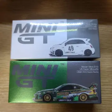 MINI GT Abarth 595 & Nissan Silvia (S15)