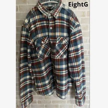 eightg 체크 긴팔 셔츠