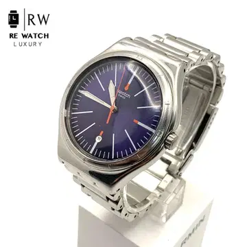 7-4003 스와치 377 손목시계 네이비 스테인리스 스틸