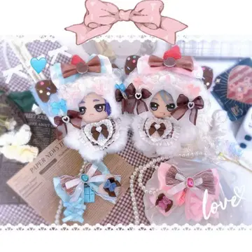 치비구루미 12cm 13cm 인형옷 스카이블루 고양이 초콜릿