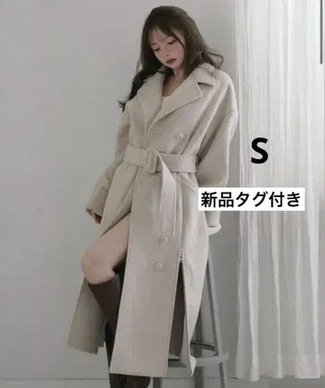 andmary Ange slit long coat