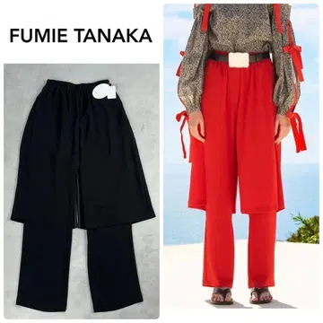 새상품 FUMIE TANAKA 후미에 타나카 도킹 이지 팬츠 S 블랙