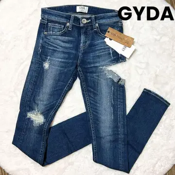 [ 새상품 ] GYDA 데미지 스키니 데님 SIDE RIPPED
