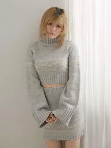 [ 새상품급 ] andmary 노르딕 하트 셋업 그레이